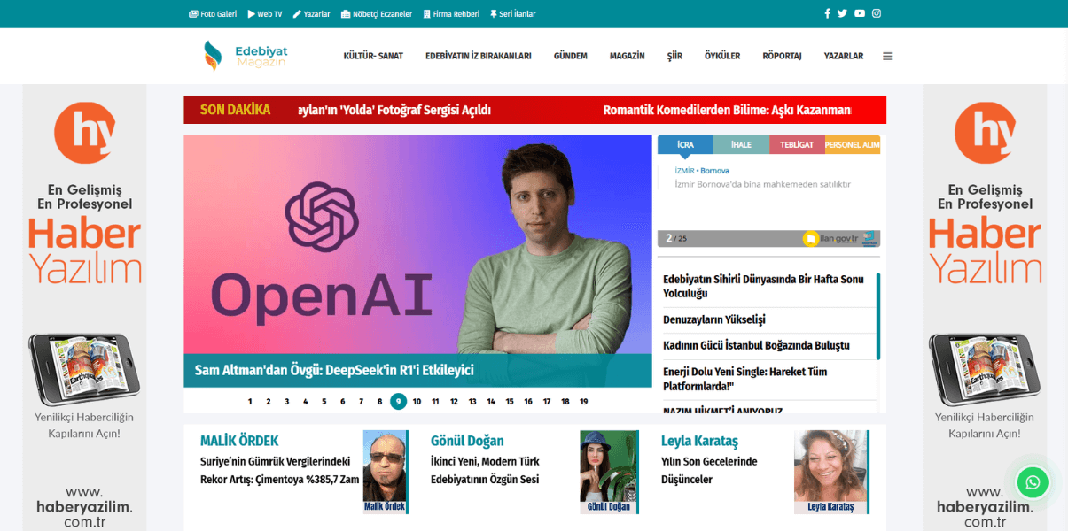 Haber Yazılım | Türkiyenin Haber Yazılımı